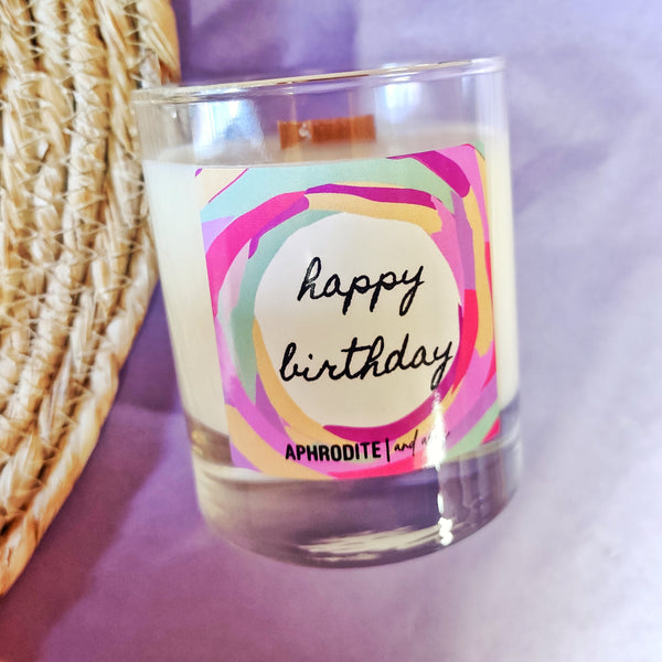 Happy Birthday Vegan Handmade Candle