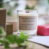 Apothecary Vegan Candle with wooden wick - Aphrodite and Ares ethical store