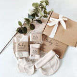 Personalised Newborn Eco Friendly Vegan Gift Set - Aphrodite and Ares ethical store
