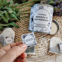MEMORIES OF OUR FRIENDSHIP - Personalised Tea Bags gift for friends - Aphrodite and Ares ethical store