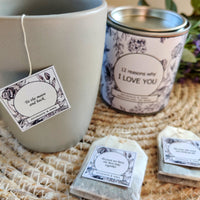 I LOVE YOU - Personalised Tea Bags with you own messages - Aphrodite and Ares ethical store