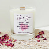 Personalised Valentine's Candle Aphrodite and Ares
