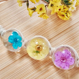Spring Bouquet Bracelet - real flowers in glass beads