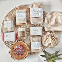 New Mum and Baby Sustainable Vegan Personalised Gift Set - Aphrodite and Ares ethical store