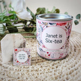 Six-TEA Personalised 60th Milestone Tea Set - Aphrodite and Ares ethical store